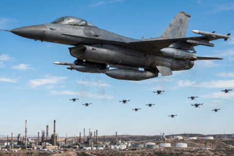 F-16无人机群对抗