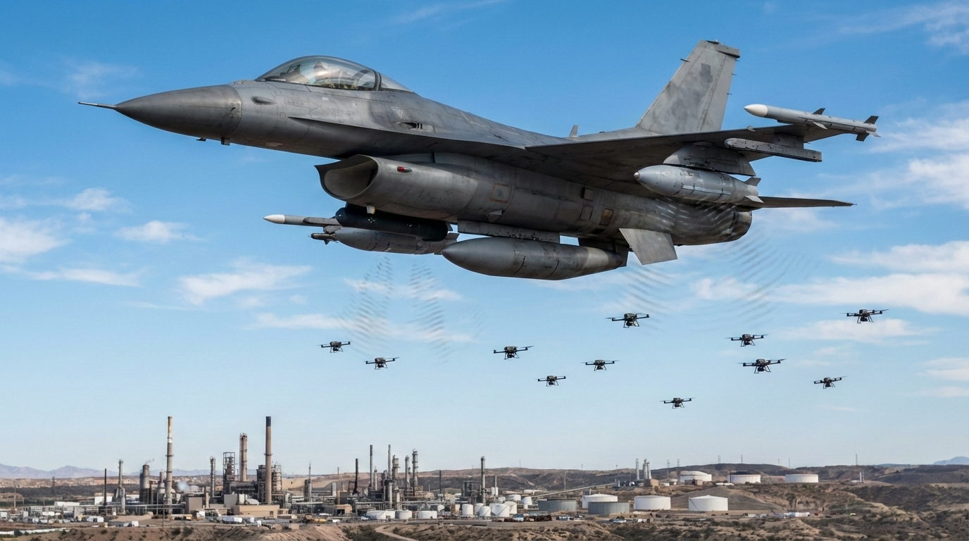 F-16无人机群对抗